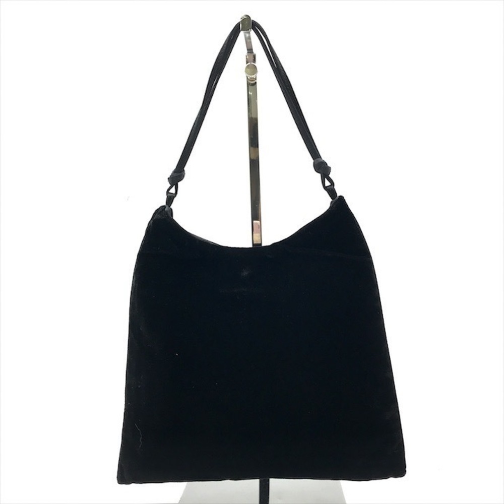 PRADA velour handbag black designer bag